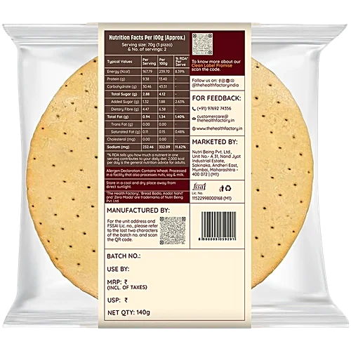 The Health Factory Zero Maida Pizza Base