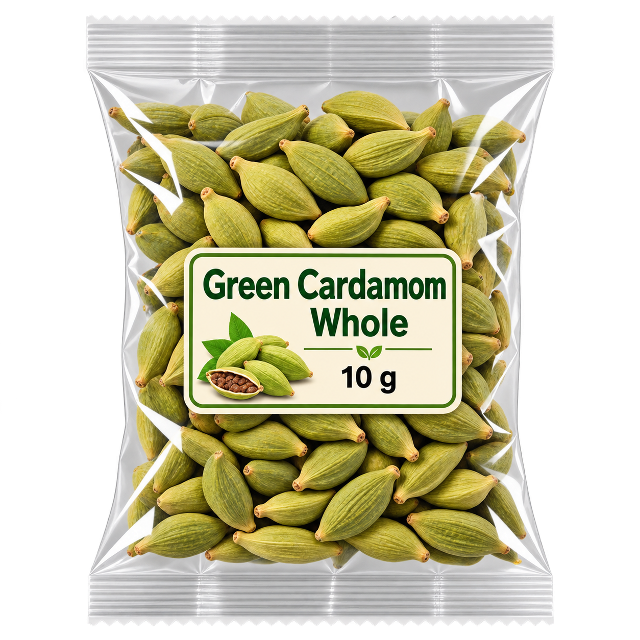 Green Cardamom Whole (Elaichi) ,10g