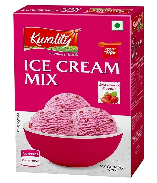 Kwality Instant Ice Cream Mix (Strawberry)